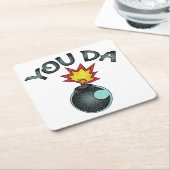 Jij Da Glitter Bomb Kartonnen Onderzetters (Schuin)