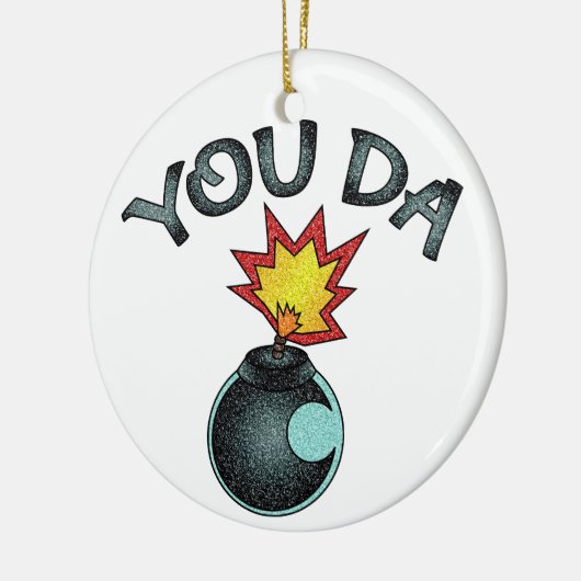 Jij Da Glitter Bomb Keramisch Ornament (Links)