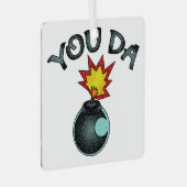 Jij Da Glitter Bomb Metalen Ornament (Voorkant Rechts)