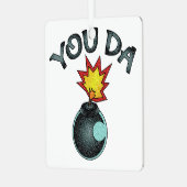 Jij Da Glitter Bomb Metalen Ornament (Voorkant links)