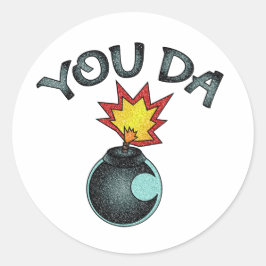 Jij Da Glitter Bomb Ronde Sticker