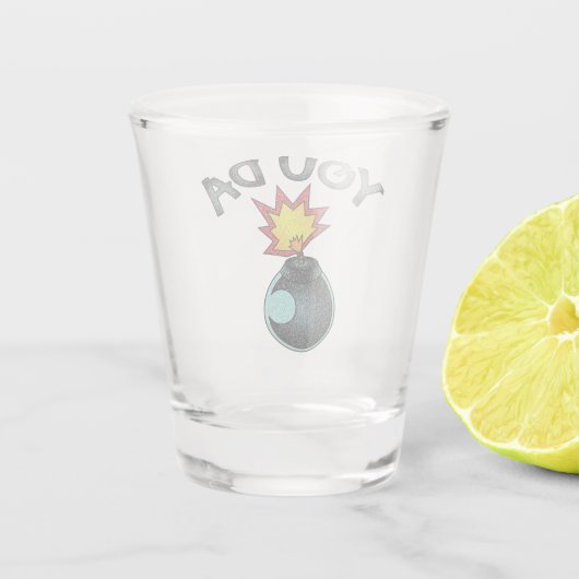 Jij Da Glitter Bomb Shot Glas (Achterkant)