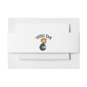 Jij Da Glitter Bomb Uitnodigingen Wikkel (Voorkant Voorbeeld)