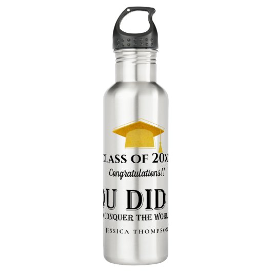 JIJ DEED IT Fotoklas van 2025 Afstuderen Waterfles (Voorkant)