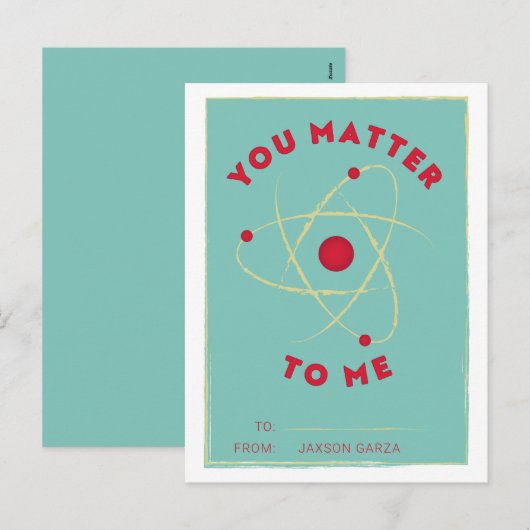 Jij doet er toe, Valentijn in de klas Feestdagenkaart (Voorkant / Achterkant)