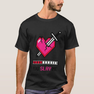 Jij Doet Me Ten Onder Gamer Valentijn 8-Bit Pixelk T-shirt