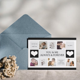 Jij en ik altijd & voor altijd fotocollage feestdagenkaart
