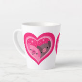 Jij en ik (Cartoon varkens) Latte Mok (Linkerhoek)