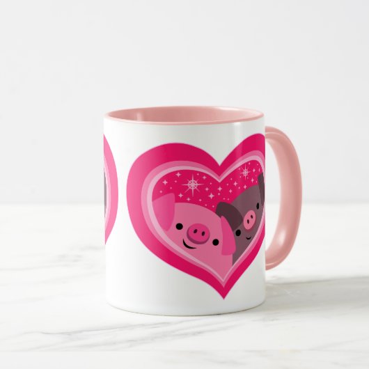 Jij en ik (Cartoon varkens) Mok (Voorkant rechts)
