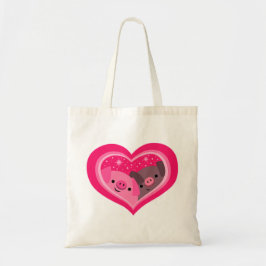 Jij en ik (Cartoon varkens) Tote Bag