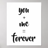 Jij en ik citeren voor altijd Wall Art Poster (Voorkant)