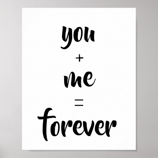 Jij en ik citeren voor altijd Wall Art Poster (Voorkant)