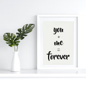 Jij en ik citeren voor altijd Wall Art Poster