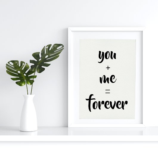 Jij en ik citeren voor altijd Wall Art Poster