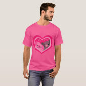 Jij en ik (Cute Cartoon Pigs) T-shirt (Voorkant volledig)