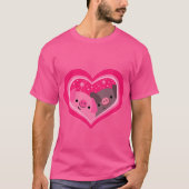 Jij en ik (Cute Cartoon Pigs) T-shirt (Voorkant)