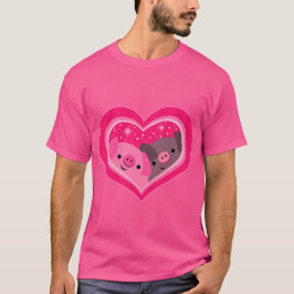 Jij en ik (Cute Cartoon Pigs) T-shirt