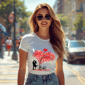 Jij en ik, en Cupid Vrouwen T-shirt met smalle pas