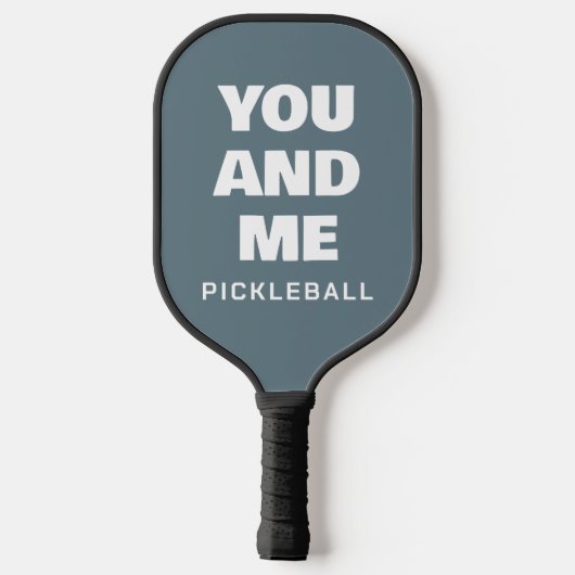 Jij en ik Funny Gezegde Blue White Pickleball Paddle (Achterkant)