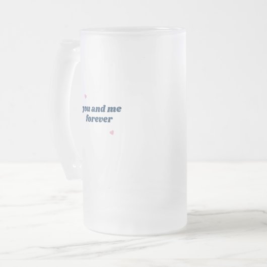 Jij en ik gaan altijd met elkaar trouwen... matglas bierpul (Voorkant links)