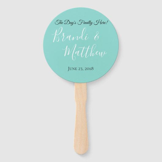 Jij en ik gaan met Suite Shower Reception Party Handwaaier (Achterkant)