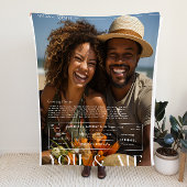 Jij en ik | Gepersonaliseerde paren foto Fleece Deken