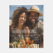 Jij en ik | Gepersonaliseerde paren foto Fleece Deken (Voorkant)