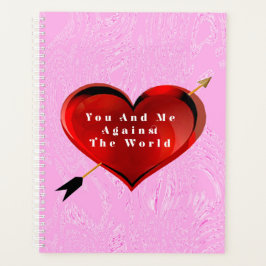 Jij en ik Hart op Roze Ijs Spiraal Notebook Planner