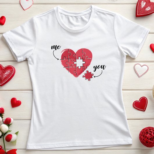 Jij en ik hart puzzel t-shirt
