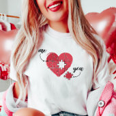 Jij en ik hart puzzel t-shirt