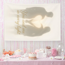 Jij en ik in elke licht Romantische schaduwkunst a Spandoek