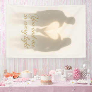 Jij en ik in elke licht Romantische schaduwkunst a Spandoek