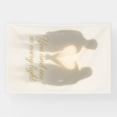 Jij en ik in elke licht Romantische schaduwkunst o Spandoek (Horizontaal)