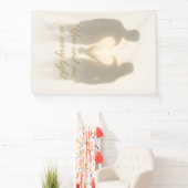 Jij en ik in elke lichte romantische schaduwkunst  spandoek (Insitu)