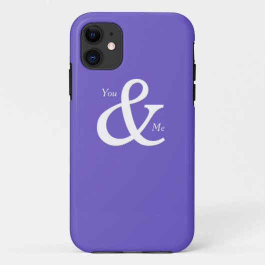 Jij en ik in paars Case-Mate iPhone case (Achterkant)