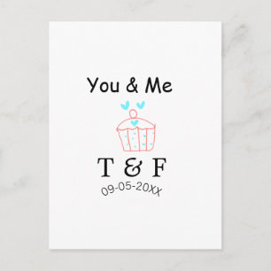 Jij en ik liefde cupcake rode valentijnsdag naam briefkaart