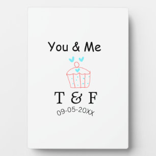 Jij en ik liefde cupcake rode valentijnsdag naam fotoplaat