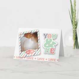 Jij en ik Lijst Foto Valentijns Feestdagen Kaart