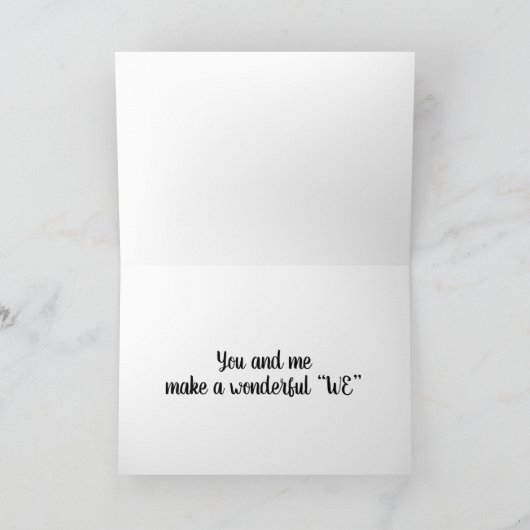 JIJ EN IK MAKEN EEN ** GEWELDIG WE ** HOUDEN VAN K KAART (Binnen)