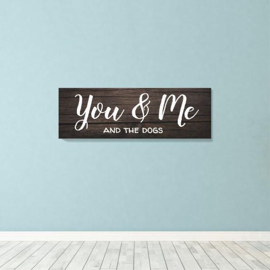 "Jij en ik" met personalisatie Canvas Afdruk (Insitu (Houten vloer))