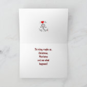 *JIJ EN IK* MISTLETOE ZIEN WAT ER GEBEURT! GEKKE O FEESTDAGEN KAART (Binnen)