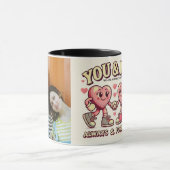 Jij en ik passen perfect bij valentijnen Foto Mok (Midden)