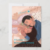 Jij en ik romantisch diner kaart (Voorkant)