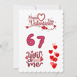 Jij en ik Romantisch Hart Patroon Valentijnsdag Feestdagenkaart