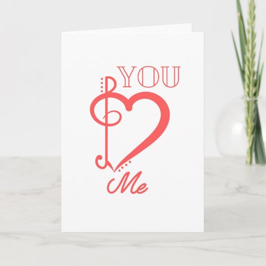 Jij en Ik Romantisch Paar Kaart (Voorkant)