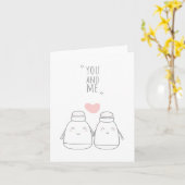 Jij en ik Salt en Pepper Wenskaart Kaart (Gele Bloem)
