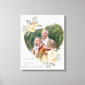 Jij en ik samen Heart Shape Gold Photo Lijst Canvas Afdruk (Voorkant)