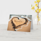 Jij en ik schreef in de Sand Love Romance Kaart (Gele Bloem)