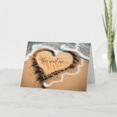 Jij en ik schreef in de Sand Love Romance Kaart (Voorkant)