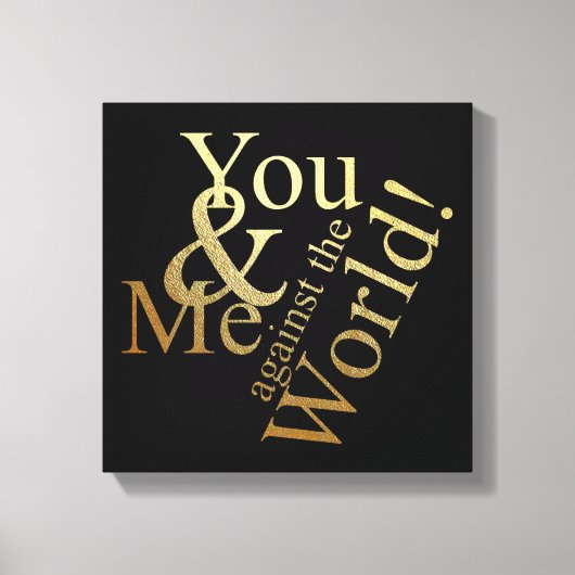 JIJ EN IK TEGEN DE WERELD CANVAS AFDRUK (Voorkant)